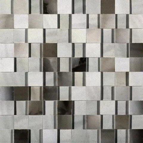Alabastri Fume Mosaico 3D Lap. 3x3 Ret. - фото 1