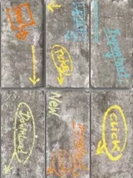 New York Ny Inserto Color Words Wall Street S/6 10x20 - фото 1