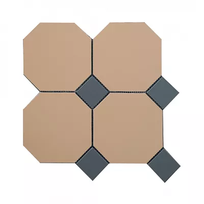 Петергоф Октагон Светло-Кирпичный 14.6x14.6 + 4.7x4.7 - фото 1