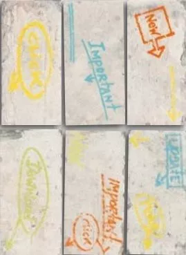 New York Ny Inserto Color Words Greenwich Village S/6 10x20 - фото 1