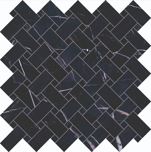Tele di Marmo Revolution Intrecci Calacatta Black Nat 30x30 - фото 1