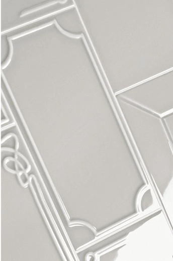 Art Deco Vector Frame B Ash Gray 12.5x25 - фото 1
