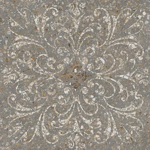SG632300R Терраццо коричневый декорированный обрезной 60x60 - фото 1