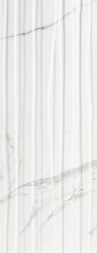 Calacatta Branches Mate SlimRect White 24.2x64.2 - фото 1