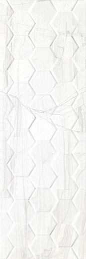 Brennero White Hexagon 25x75 - фото 1