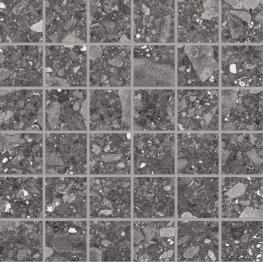Lombarda Mosaico Nero Lap 30x30 - фото 1