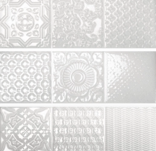 Esencia Relieve Blanco Brillo 10x30 - фото 1