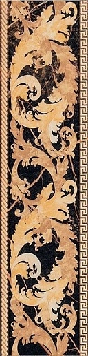 Marble Fascia Barocca Nero Lev 14.4x58.5 - фото 1
