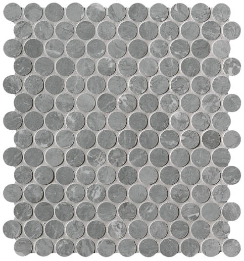Roma Diamond Grigio Sup. Round Mosaico Brillante 29.5x32.5 - фото 1