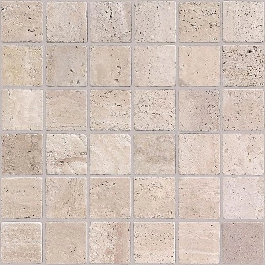 Pietrine 7 mm Travertino Beige Mat 48x48 - фото 1