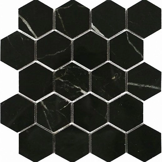 Marble Porcelain Marrone oriente Pol гекс. 37x64 - фото 1