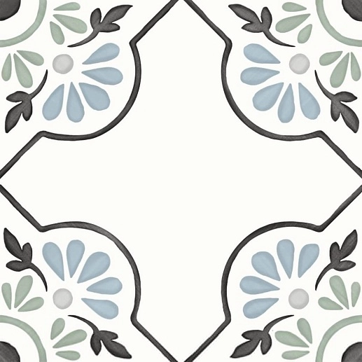 Tanger Blue Petals 12.3x12.3 - фото 1