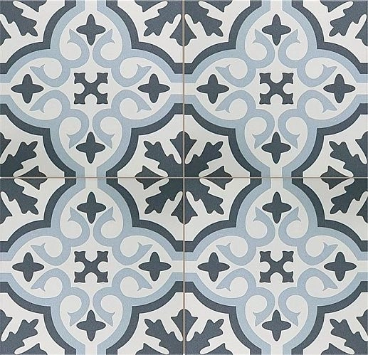 Venice Sky Blue Black Pre-cut 45x45 - фото 1