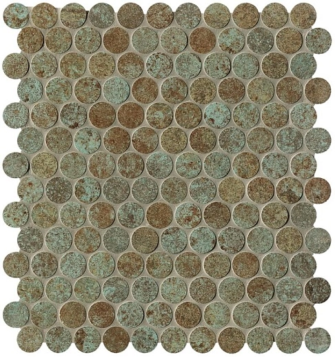 Sheer Deco Rust Round Mosaico 29.5x32.5 - фото 1