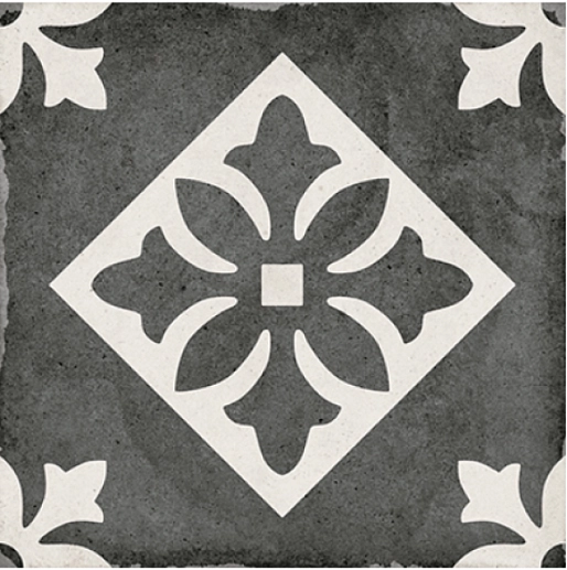 Art Nouveau Padua Black 20x20 - фото 1