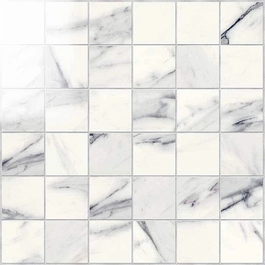 NovaBell Imperial Mosaico Calacatta Bianco Lapp. 5x5 - фото 1