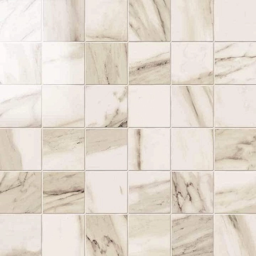 NovaBell Imperial Mosaico Calacatta Beige Lapp. 5x5 - фото 1