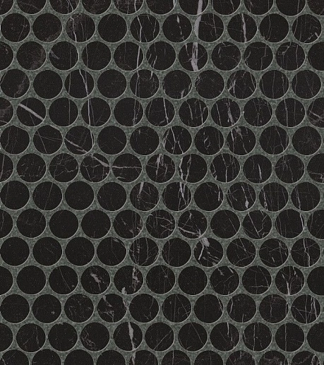 Roma Diamond Nero Real Round Mosaico 29.5x32.5 - фото 1