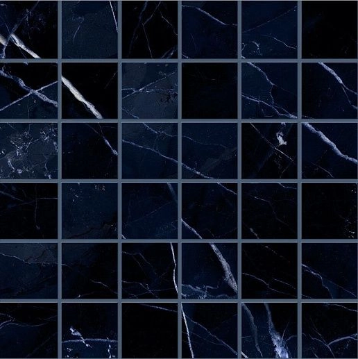 Tele di Marmo Revolution Mosaico 5x5 Calacatta Black Nat 30x30 - фото 1