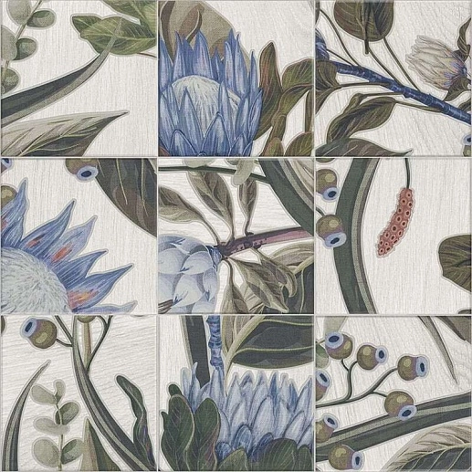 Bottega Decor Blue Leaves 20x20 - фото 1