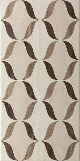 Ethereal Geometric Mix Decor Brown L. Beige Parlak Glossy 30x60 - фото 1