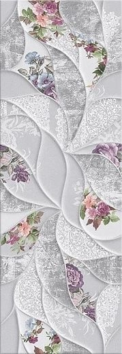 Malwiya Grey Floris 24.2x70 - фото 1