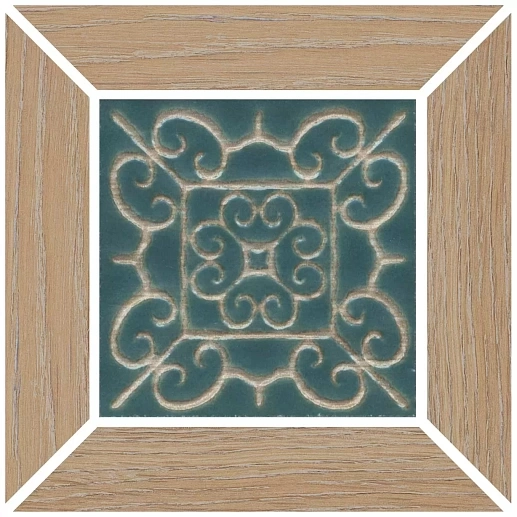 ID153 Вставка Тровазо наборный бежевый матовый 13x13x0.9 - фото 1