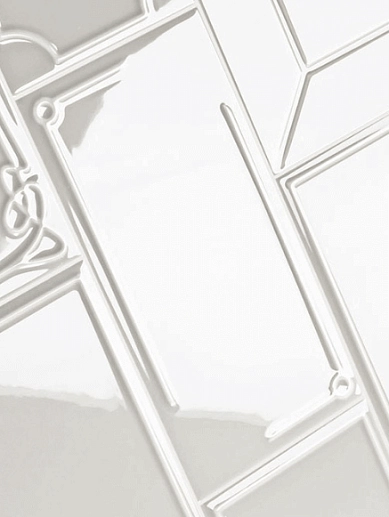 Art Deco Vector Frame D Ash Gray 12.5x25 - фото 1