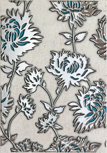 Gris Dekor Flower Turkus 25x36 - фото 1