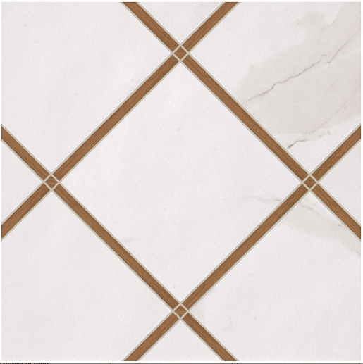 Roma Deco Incroci Calacata Avana Lux 60x60 - фото 1