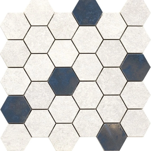 Grunge Floor White Hexa 28.3x29.4 - фото 1