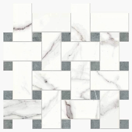 NovaBell Imperial Intreccio Statuario Silk. 30x30 - фото 1