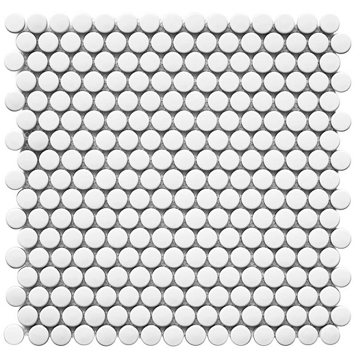Shapes Penny Round White Matt 31.5x30.9 - фото 1