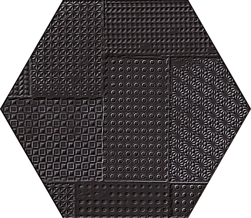 Sixty Esagona Timbro Nero Assoluto Silktech 18.2x21 - фото 1