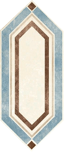 Via Emilia Losanga Lato 20 Crema-Azzurro 14x34 - фото 1