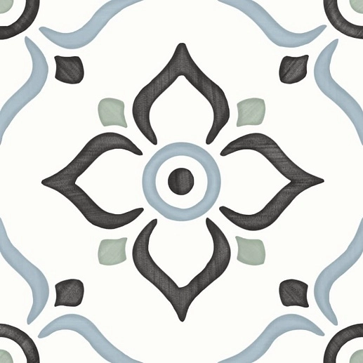 Tanger Blue Garden 12.3x12.3 - фото 1