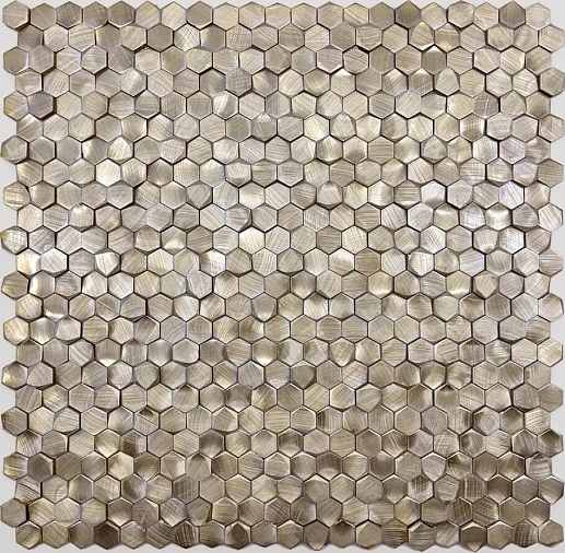 Alchimia Aluminium 3D Hexagon Gold 29.7x30.6 - фото 1
