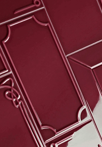 Art Deco Vector Frame B Burgundy 12.5x25 - фото 1
