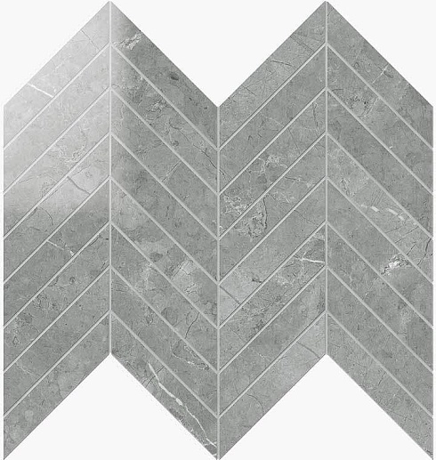 NovaBell Imperial Chevron Grigio Imperiale Lapp. 24.7x30 - фото 1
