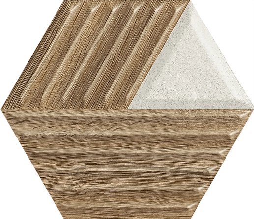 Woodskin Mix Heksagon Struktura C 19.8x17.1 - фото 1