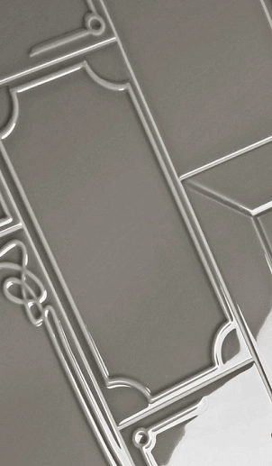 Art Deco Vector Frame B Slate Gray 12.5x25 - фото 1