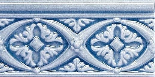 Modernista Relieve Bizantino C/C Azul Oscuro 7.5x15 - фото 1