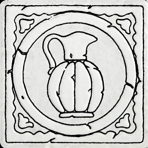 A1753/1223T Ницца декор 9.9х9.9 - фото 1