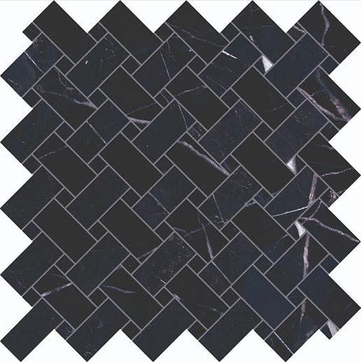Tele di Marmo Revolution Intrecci Calacatta Black Lap 29.6x29.6 - фото 1