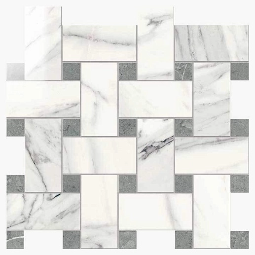 NovaBell Imperial Intreccio Calacatta Bianco Lapp. 30x30 - фото 1