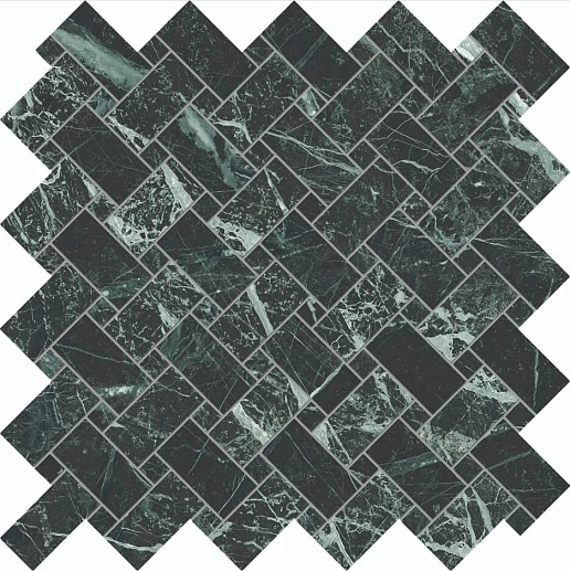 Tele di Marmo Revolution Intrecci Verde Saint Denis Lap 29.6x 29.6 - фото 1