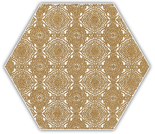 Shiny Lines Gold Heksagon Inserto E 19.8x17.1 - фото 1