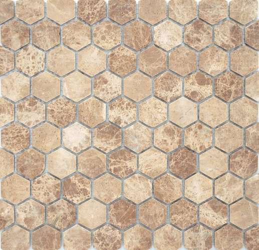 Pietrine Hexagonal Emperador Light Mat Hex 28.5x30.5 - фото 1