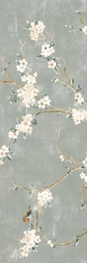 Mixed Verde Decoro Fiori di Pesco A Rett 40x120 - фото 1