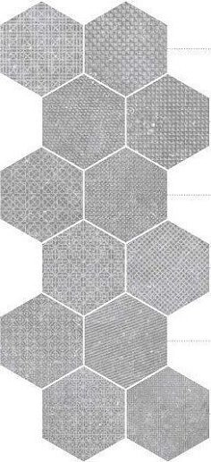 Coralstone Hexagon Melange Grey Mix 25.4x29.2 - фото 1
